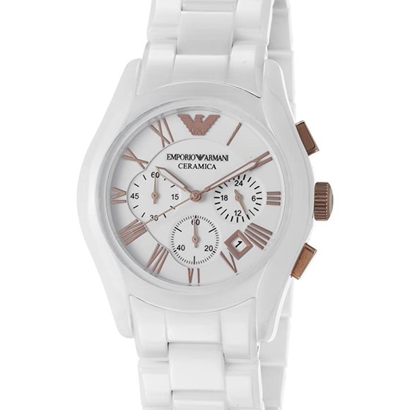 Emporio Armani Accessories - EMPORIO ARMANI Ceramica Chronograph White Watch